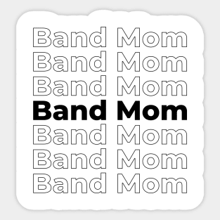 Band Mom Typography Text Sticker